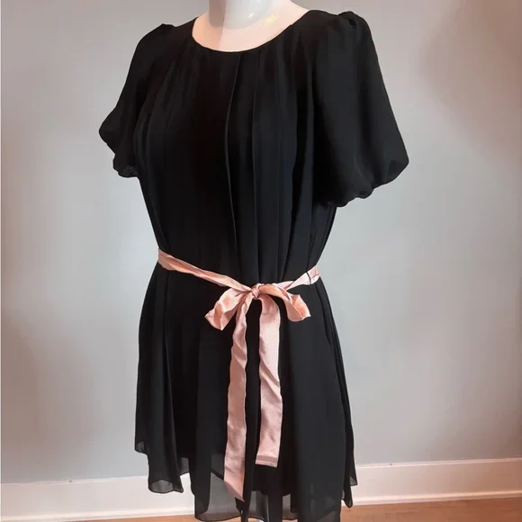 Twelve Twelve Los Angeles Black Dress with Pink Ribbon - Picture 2 of 7